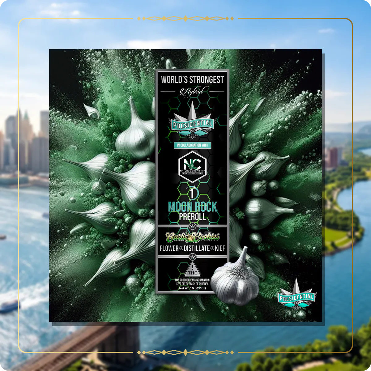 Garlic Cookies Presidential pre-roll variant 2 for the New York home collection